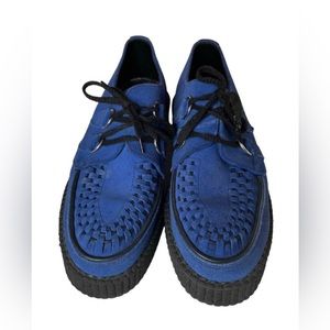 Vintage 90’s Blue Suede Leather Creepers by Kickass Footgear